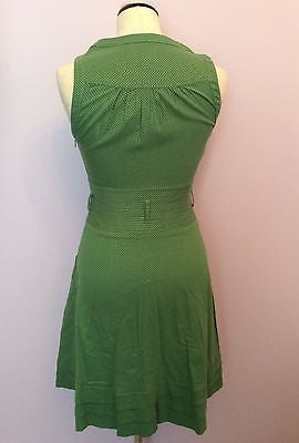 Karen Millen Green Spotted Sleeveless Dress Size 8 - Whispers Dress Agency - Womens Dresses - 4