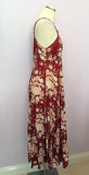 Phool Dark Red And Pink Floral Print Strappy Calf Length Dress Size S - Whispers Dress Agency - Womens Dresses - 3