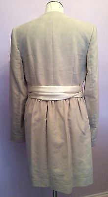 Joseph Cream Coat Size 42 Uk 12 - Whispers Dress Agency - Womens Coats & Jackets - 2