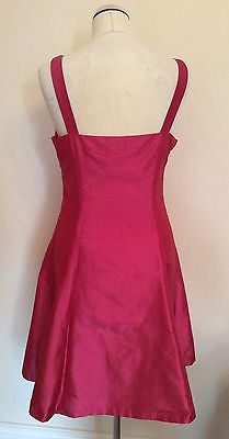 Coast Hot Pink Silk Dress Size 12 - Whispers Dress Agency - Womens Special Occasion - 3
