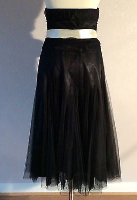Monsoon Black Strapless Net Overlay Occasion Dress Size 14 - Whispers Dress Agency - Womens Special Occasion - 3