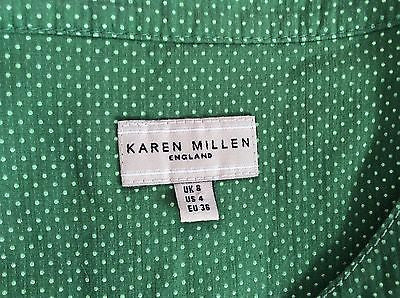 Karen Millen Green Spotted Sleeveless Dress Size 8 - Whispers Dress Agency - Womens Dresses - 5