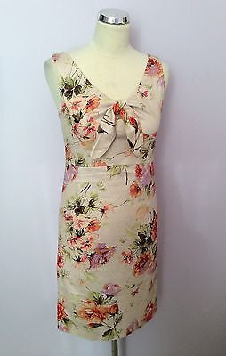 Sticky Fingers Cream Floral Print Pencil Dress Size 8 - Whispers Dress Agency - Womens Dresses - 1