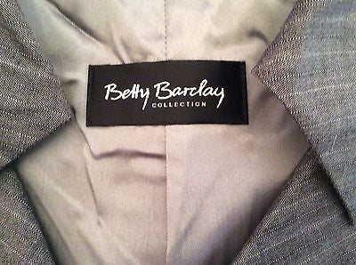 Smart Betty Barclay Grey Pinstripe Long Jacket Size 12 - Whispers Dress Agency - Womens Coats & Jackets - 4