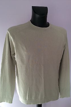 Ted Baker Beige Crew Neck Silk & Cotton Blend Jumper Size 5 Approx L - Whispers Dress Agency - Mens Knitwear - 1