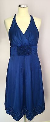 Coast Blue Cotton & Silk Appliqué Trim Dress Size 12 - Whispers Dress Agency - Womens Special Occasion - 1