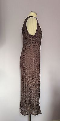 Gina Bacconi Mauve Crocheted Dress & Matching Cardigan Size 16 - Whispers Dress Agency - Womens Special Occasion - 5