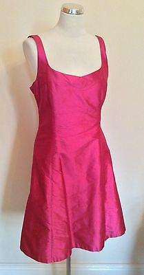 Coast Hot Pink Silk Dress Size 12 - Whispers Dress Agency - Womens Special Occasion - 1