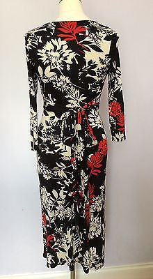 Coast Black, Red & White Floral Print Silk Dress Size 8 - Whispers Dress Agency - Womens Dresses - 2