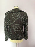 Chianti Grey Applique Trim Frill Neck Collar Jacket Size 14 - Whispers Dress Agency - Womens Coats & Jackets - 2