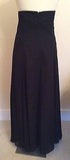 Roman Originals Beaded Trim Black Strapless Long Evening Dress Size 16 - Whispers Dress Agency - Sold - 3
