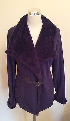 Per Una Purple Buckle Front Fasten Jacket Size M - Whispers Dress Agency - Womens Coats & Jackets - 1