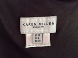 Karen Millen Dark Brown Scoop Neck Tie Cap Sleeve Dress Size 10 - Whispers Dress Agency - Womens Dresses - 5