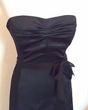 COAST BLACK MATT SATIN STRAPLESS DRESS SIZE 10 - Whispers Dress Agency - Womens Eveningwear - 2