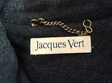 Jacques Vert Dark Grey Wool & Cashmere Long Coat Size 12 - Whispers Dress Agency - Womens Coats & Jackets - 4