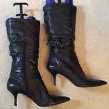 Office Black Leather Calf Length Boots Size 6/39 - Whispers Dress Agency - Womens Boots - 2