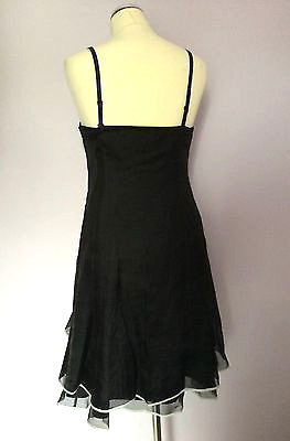 Coast Black & Ivory Trim Strappy / Strapless Silk Occasion Dress Size 12 - Whispers Dress Agency - Womens Special Occasion - 2