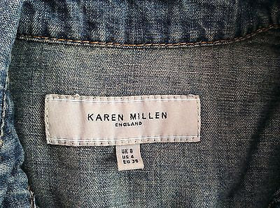 Karen Millen Blue Denim Scarf Silk Tie Waist Dress Size 8 - Whispers Dress Agency - Sold - 4