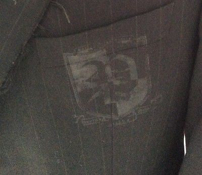 Parkes Black Pinstripe Wool Suit Embellished Jacket Size L - Whispers Dress Agency - Mens Suits & Tailoring - 2