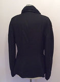 Cojana Black Pleated Satin Edge Trim Collar Wool Jacket Size 14 - Whispers Dress Agency - Womens Coats & Jackets - 2