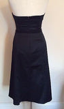 COAST BLACK MATT SATIN STRAPLESS DRESS SIZE 10 - Whispers Dress Agency - Womens Eveningwear - 3