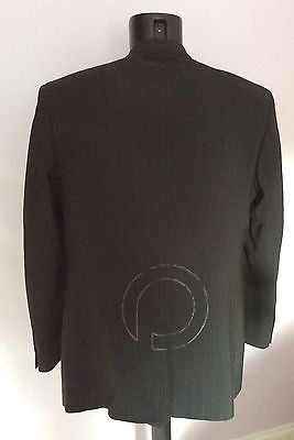 Parkes Black Pinstripe Wool Suit Embellished Jacket Size L - Whispers Dress Agency - Mens Suits & Tailoring - 4
