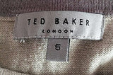 Ted Baker Beige Crew Neck Silk & Cotton Blend Jumper Size 5 Approx L - Whispers Dress Agency - Mens Knitwear - 2