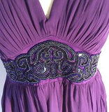 Monsoon Purple Silk Bead & Sequin Trim Occasion Dress Size 14 - Whispers Dress Agency - Womens Special Occasion - 2