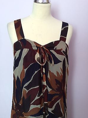 Jigsaw Autumn Shades Long Silk Maxi Dress Size 10 - Whispers Dress Agency - Womens Dresses - 2