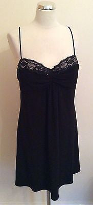 Zum Zum By Niki Livas Black Lace And Sequin Trim Dress Size UK 12/14 - Whispers Dress Agency - Womens Dresses - 1