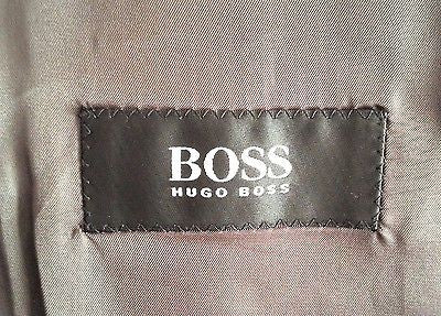 Smart Hugo Boss Dark Grey Check Super 100 Wool Suit Jacket Size 42 - Whispers Dress Agency - Mens Suits & Tailoring - 4