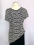 Joseph Ribkoff Black & White Stretch Long Evening Dress Size 12 - Whispers Dress Agency - Sold - 5
