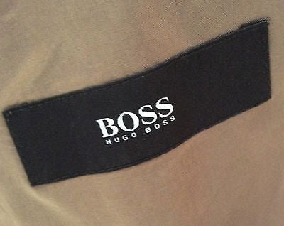 Smart Hugo Boss Dark Grey & Brown Pinstripe Wool Suit Jacket Size 50 UK 40 - Whispers Dress Agency - Mens Suits & Tailoring - 4