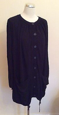 Jigsaw Black Long Cardigan Size L - Whispers Dress Agency - Sold - 1