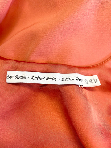 & OTHER STORIES CORAL SLEEVELESS SHIFT DRESS SIZE 42 UK 14