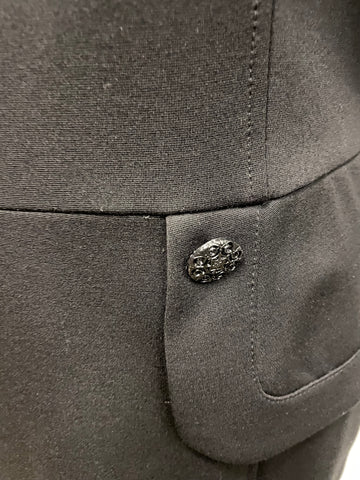 JOSEPH RIBKOFF BLACK STRETCH JERSEY 3/4 SLEEVED PENCIL DRESS SIZE 12