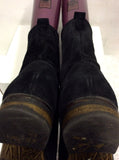 OFFICE BLACK SUEDE FLAT ANKLE BOOTS SIZE 5/38