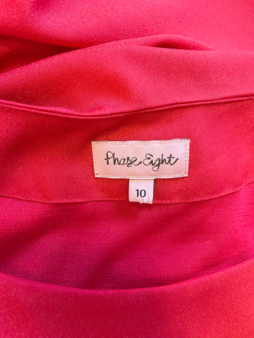 PHASE EIGHT RED ONE SLEEVED SPECIAL OCCASION PENCIL DRESS SIZE 10