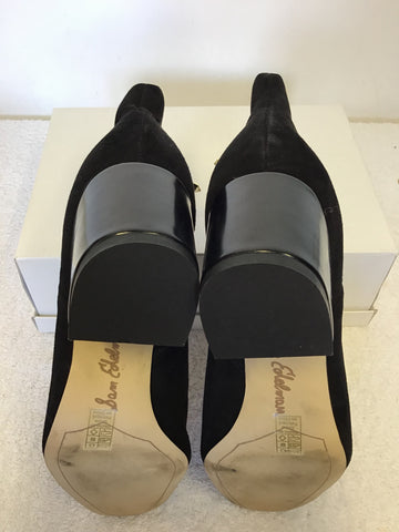 BRAND NEW SAM EDELMAN BLACK SUEDE ANKLE BOOTS SIZE 4/37