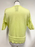 RIANI CITRUS 100% CASHMERE SHORT SLEEVED JUMPER SIZE 10