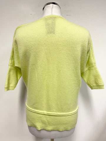 RIANI CITRUS 100% CASHMERE SHORT SLEEVED JUMPER SIZE 10