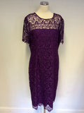 BRAND NEW GINA BACCONI PURPLE LACE SPECIAL OCCASION DRESS SIZE 20