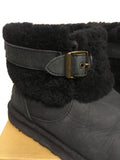 UGG JOCELYN BLACK LEATHER SHORT BOOTS SIZE 6.5/39