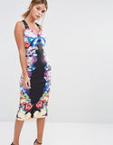 BRAND NEW TED BAKER DEONY BLACK FLORAL PRINT DRESS SIZE 2 UK 10