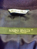 MARINA RINALDI PURPLE WOOL & ANGORA BLEND CLASSIC JACKET SIZE 25 UK 20