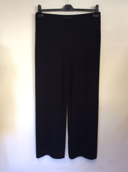 LA PERLA BLACK STRETCH TROUSERS SIZE 46 UK 14