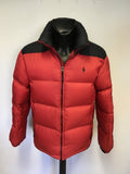 POLO BY RALPH LAUREN RED & BLACK DOWN FILLED PADDED JACKET SIZE M