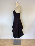 EMPORIO ARMANI BLACK COTTON STRAPPY PARACHUTE SKIRT DRESS SIZE 12 FIT UK 8/10