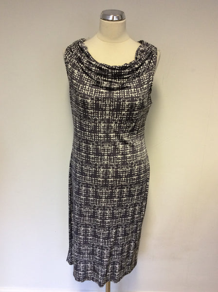 GHOST DARK GREY & WHITE PRINT DRESS SIZE 16