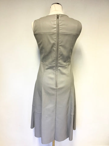 TWIGGY BY MARKS & SPENCER LIGHT GREY FAUX LEATHER DRESS SIZE 8